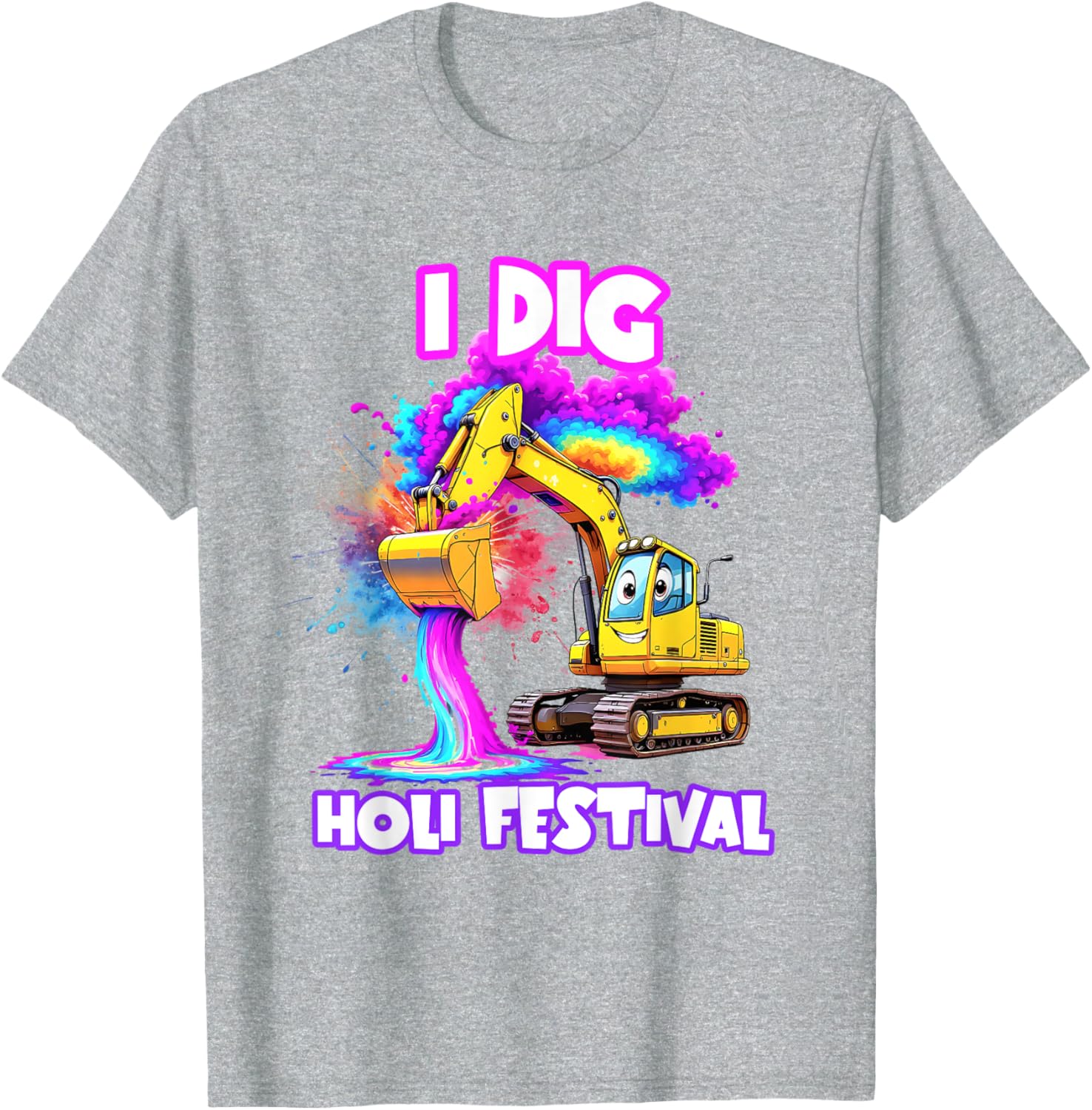 I Dig Holi Festival T-Shirt for Kids Boys Toddlers Celebrating India - 7