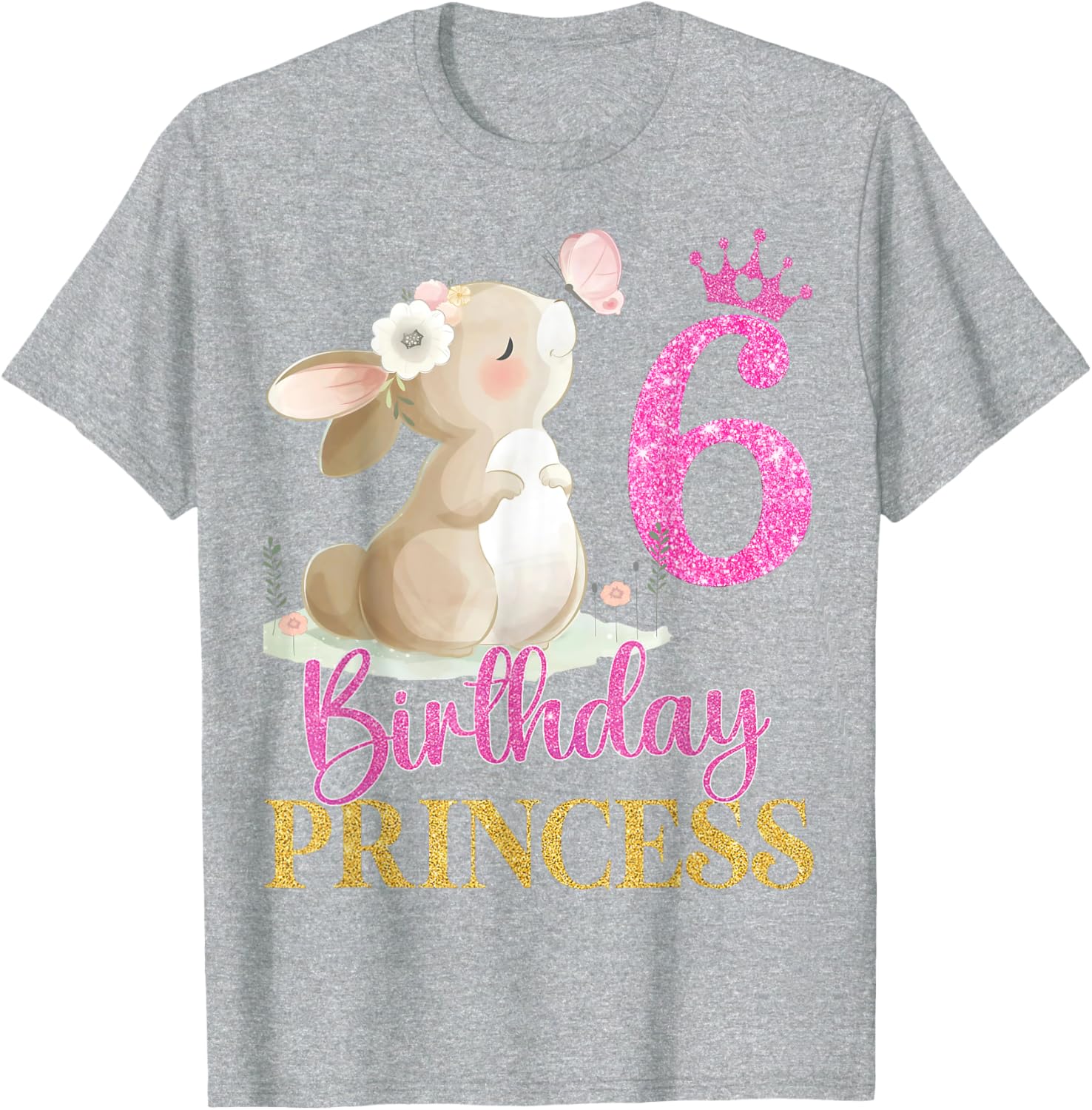 Adorable Rabbit Princess T-Shirt for 6th Birthday Girls - Perfect Gift! - 21