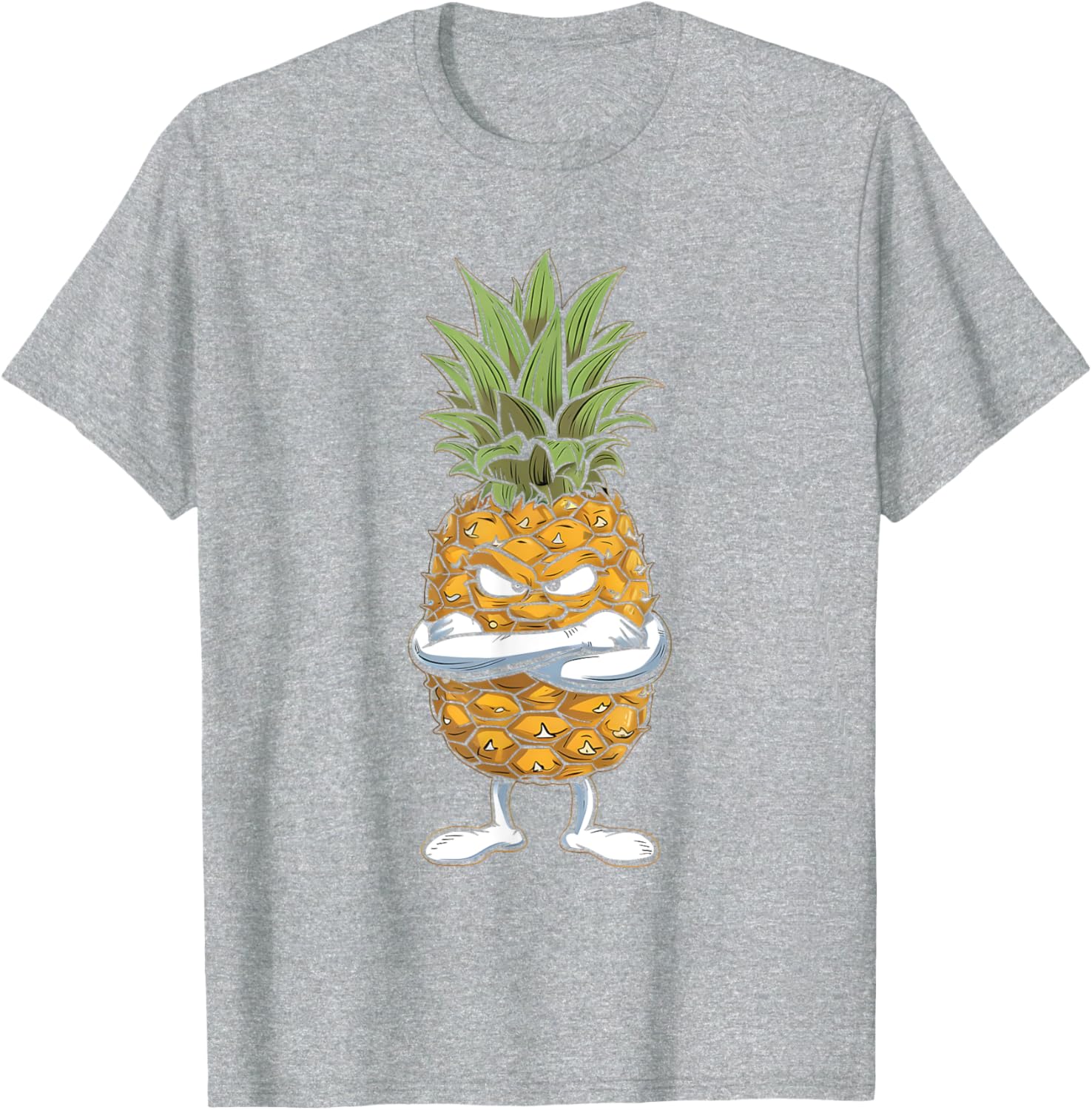 Angry Pineapple T-Shirt Fun Fruit Design for Trendy Casual Wear - 10