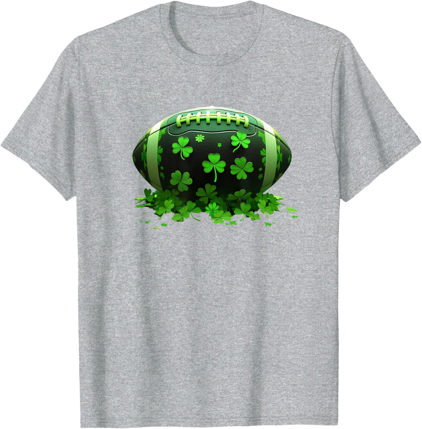 Lucky Shamrock Football Lovers T-Shirt for St Patricks Day Fun - 11