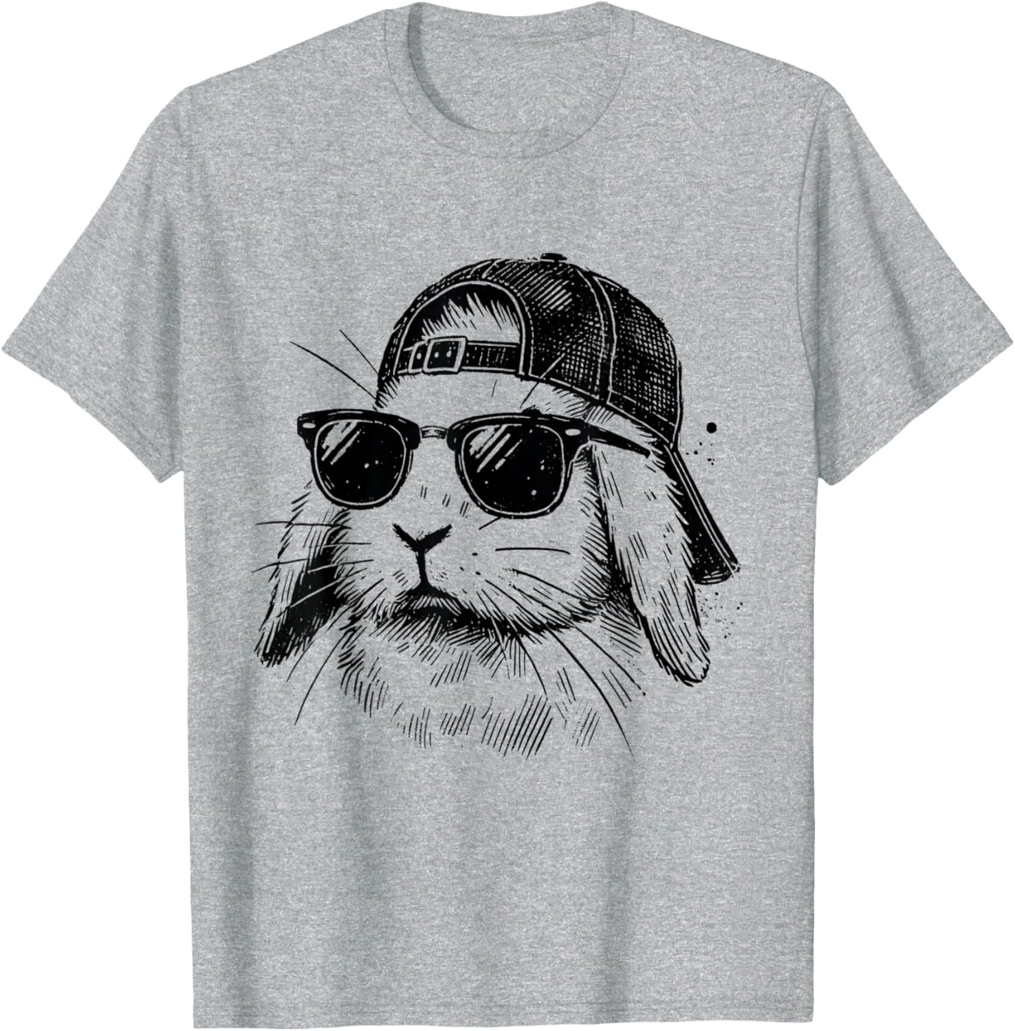 Bunny Face Sunglasses Easter T-Shirt for Boys Men and Kids - 4