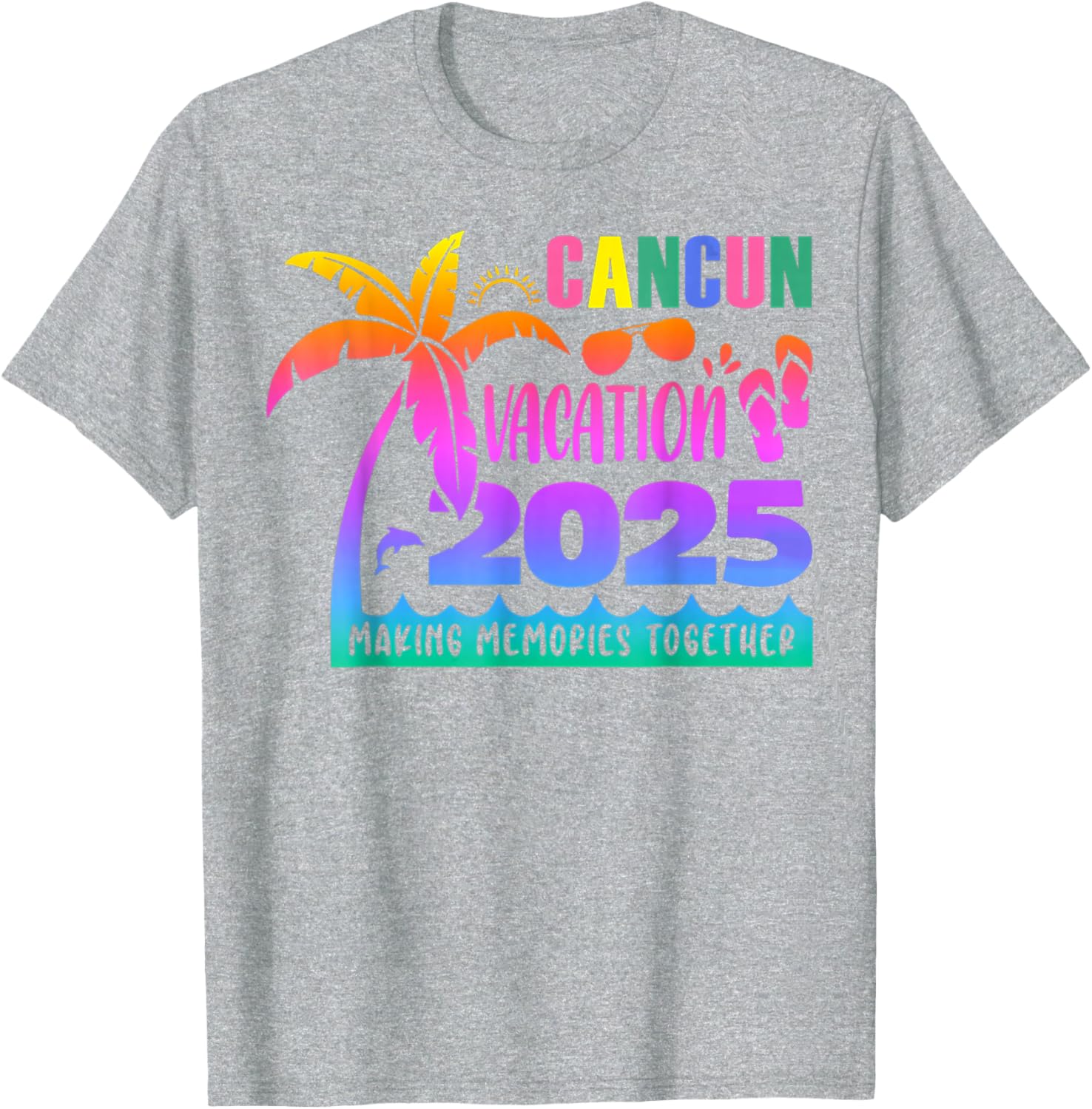 Cancun Vacation 2025 Summer Memories T-Shirt for Family Fun - 7