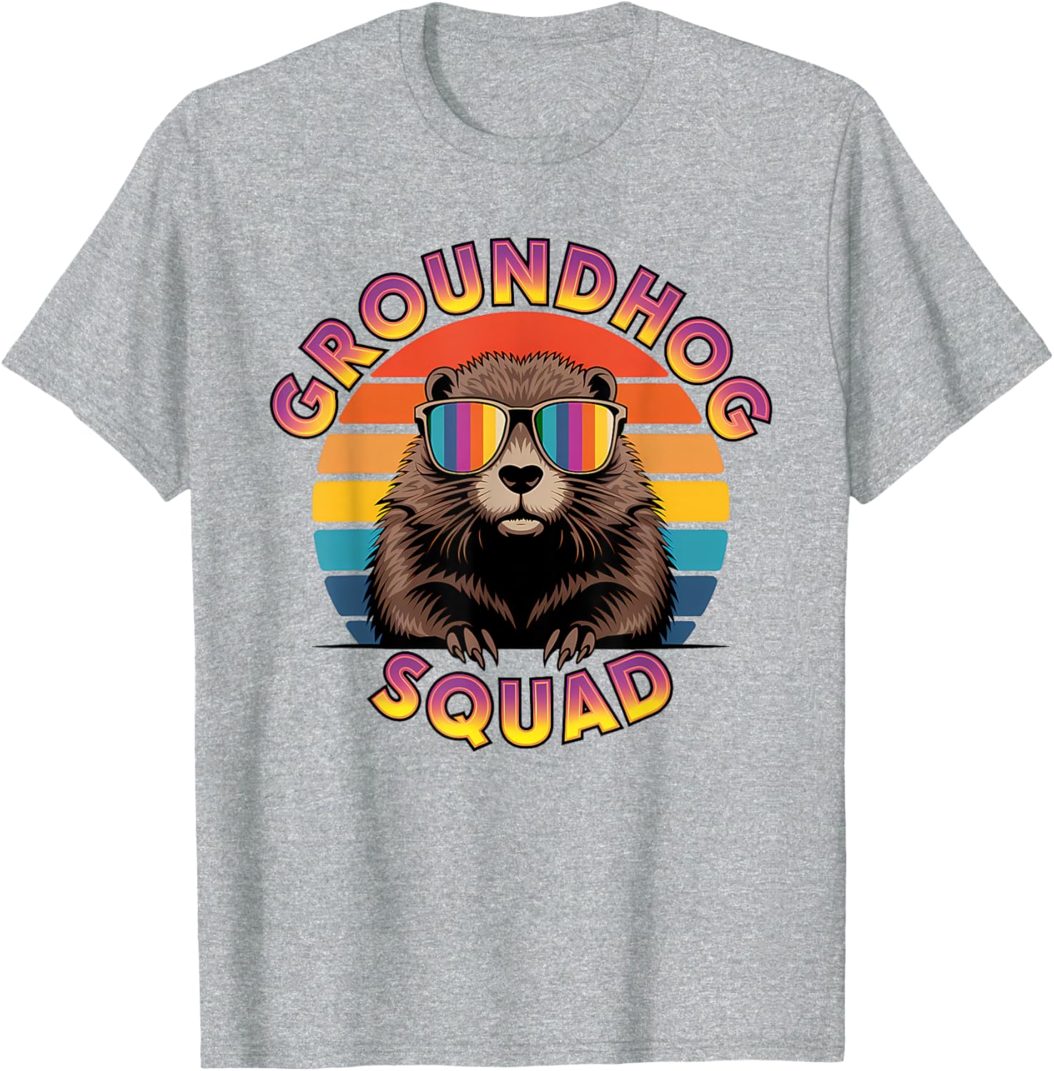Funny Groundhog Squad Happy Groundhog Day 2025 T-Shirt for All Ages - 17