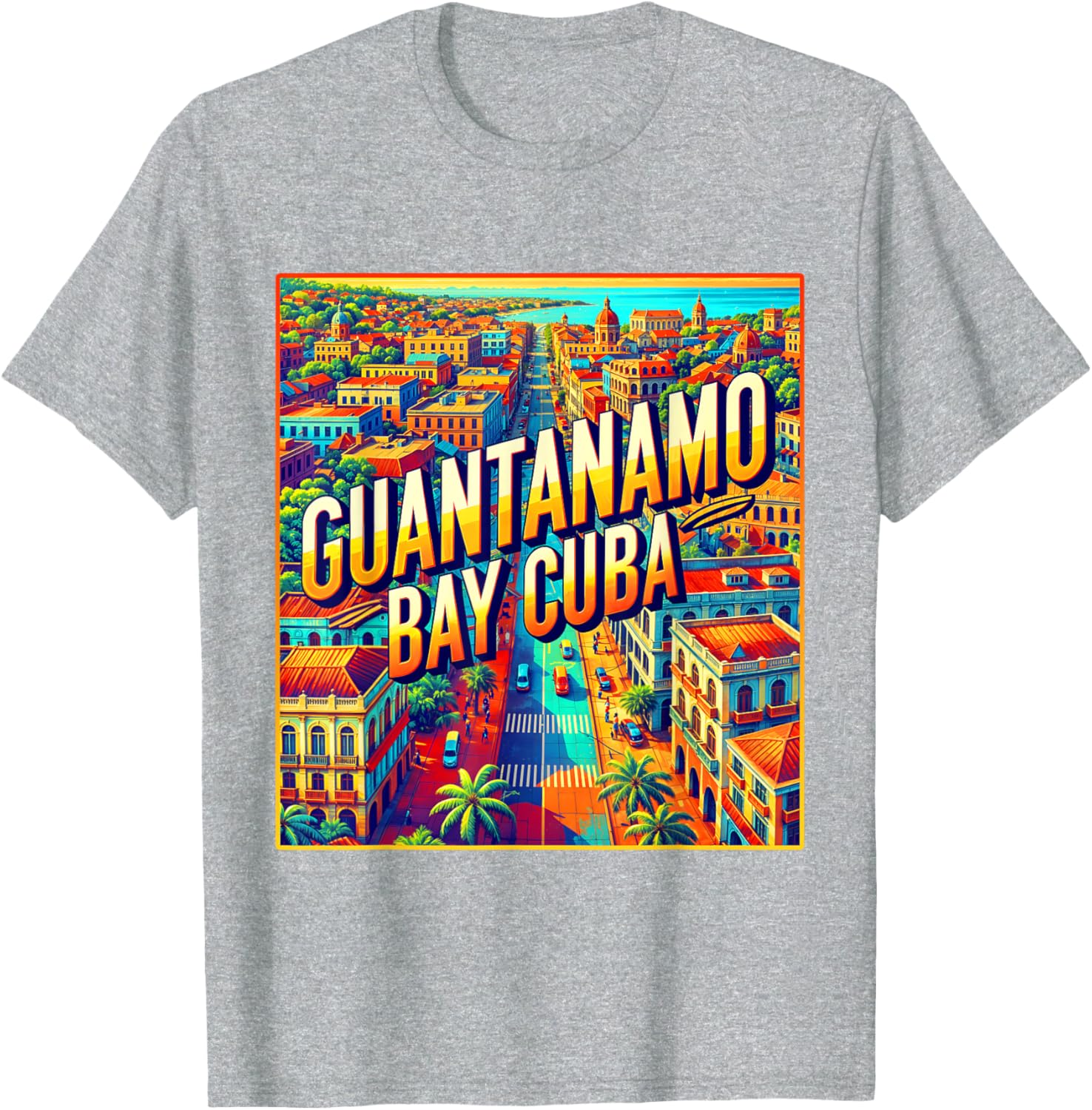 Vintage Retro Guantanamo Bay Cuba T-Shirt for Family Trips - 23
