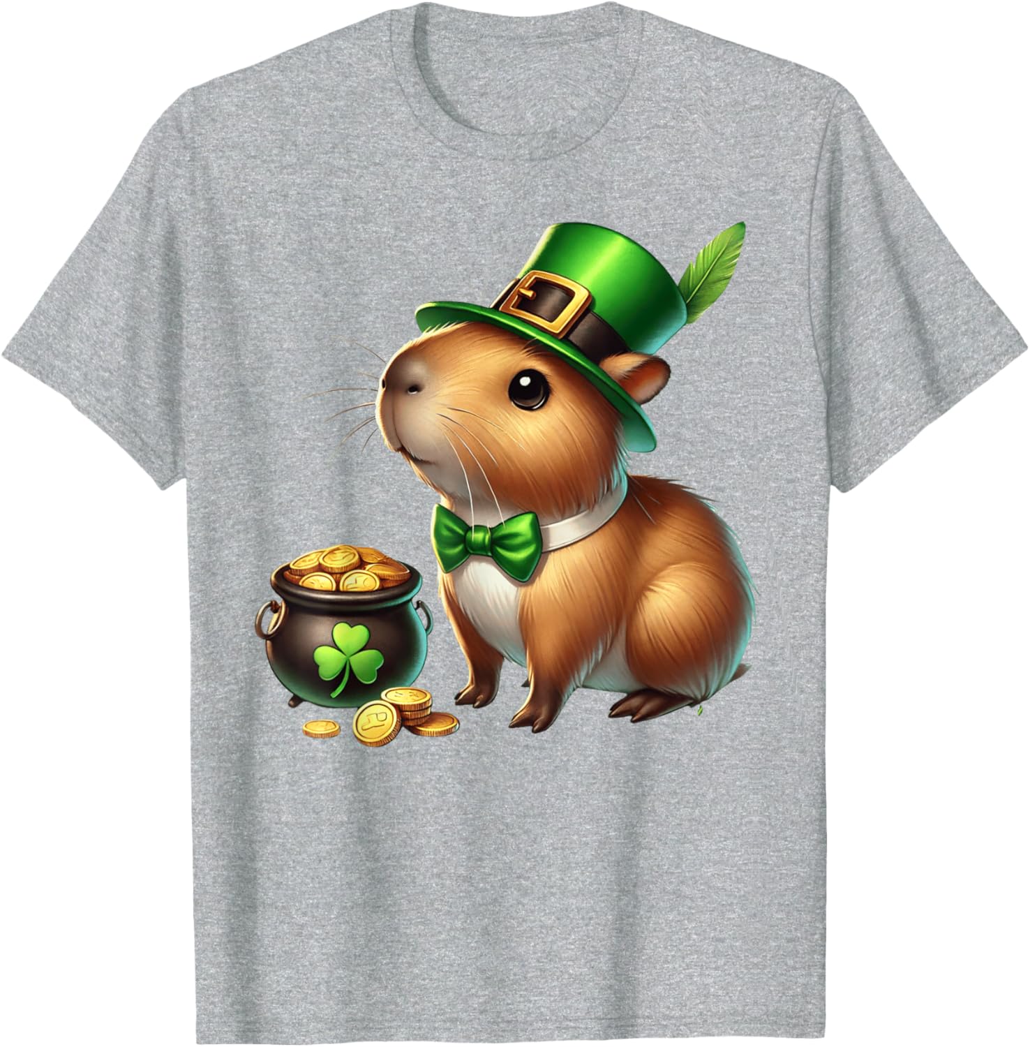 Adorable Guinea Pig Leprechaun St Patrick's Day Kids T-Shirt - 9