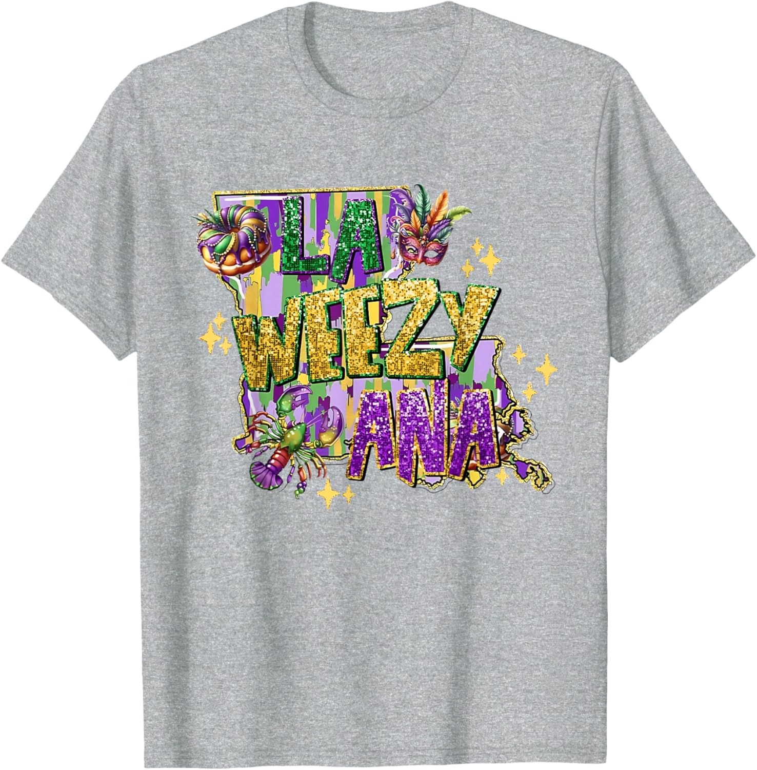 La Weezy Ana Mardi Gras T-Shirt for Fat Tuesday Celebrations - 5
