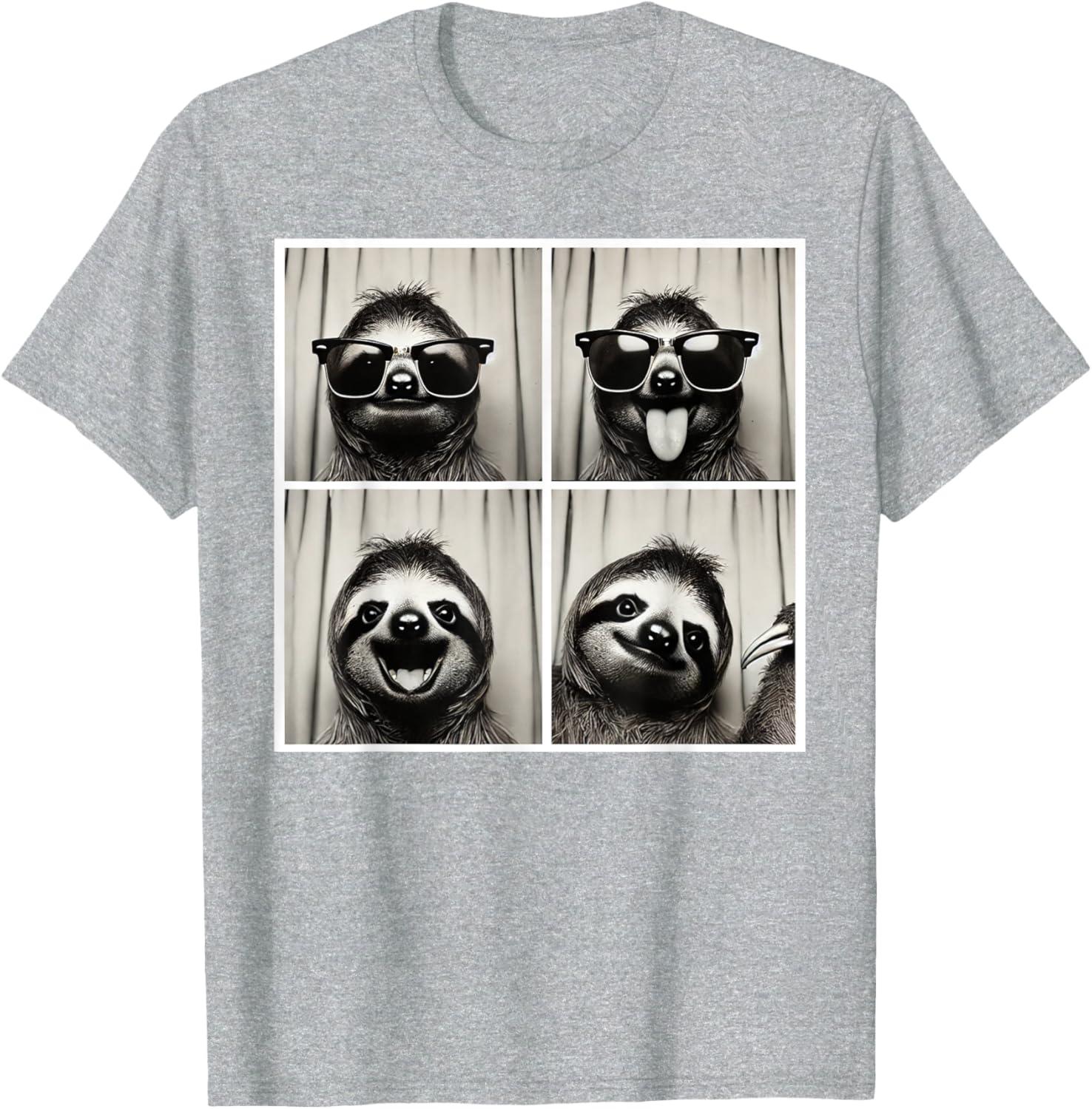 Funny Selfie Sloth T-Shirt with Sunglasses for Fun Casual Wear - 7