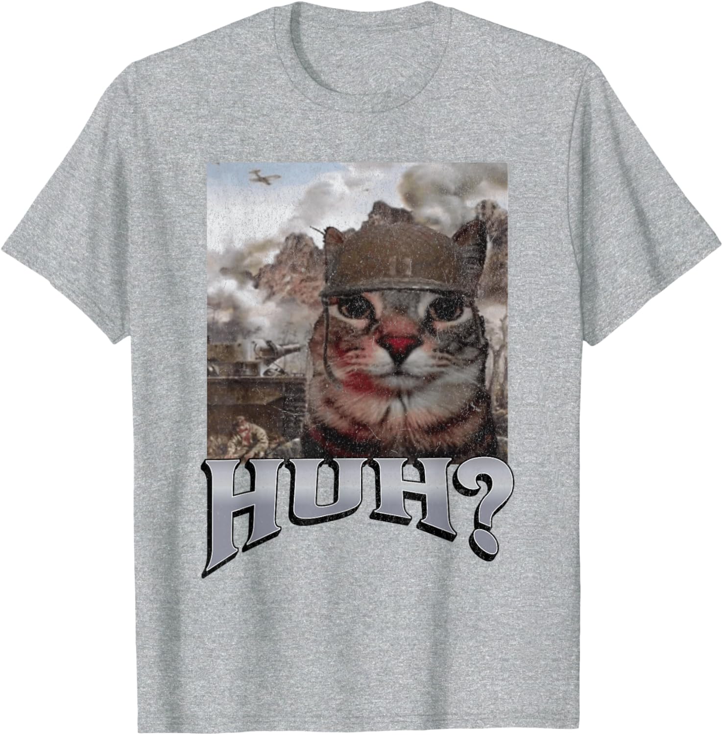 Funny Cat Meme T-Shirt for Men and Women - Huh? Graphic Tee - 22
