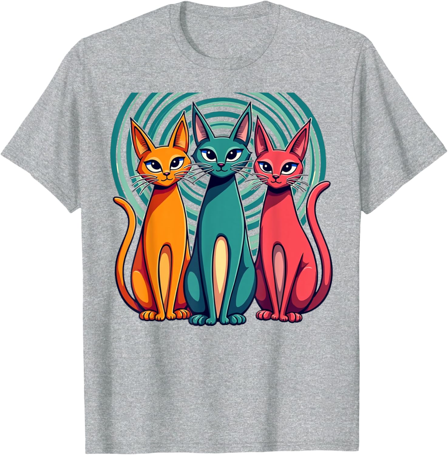 Vintage Retro Mid-Century Modern Cats T-Shirt 50s 60s Style Fashion - 12