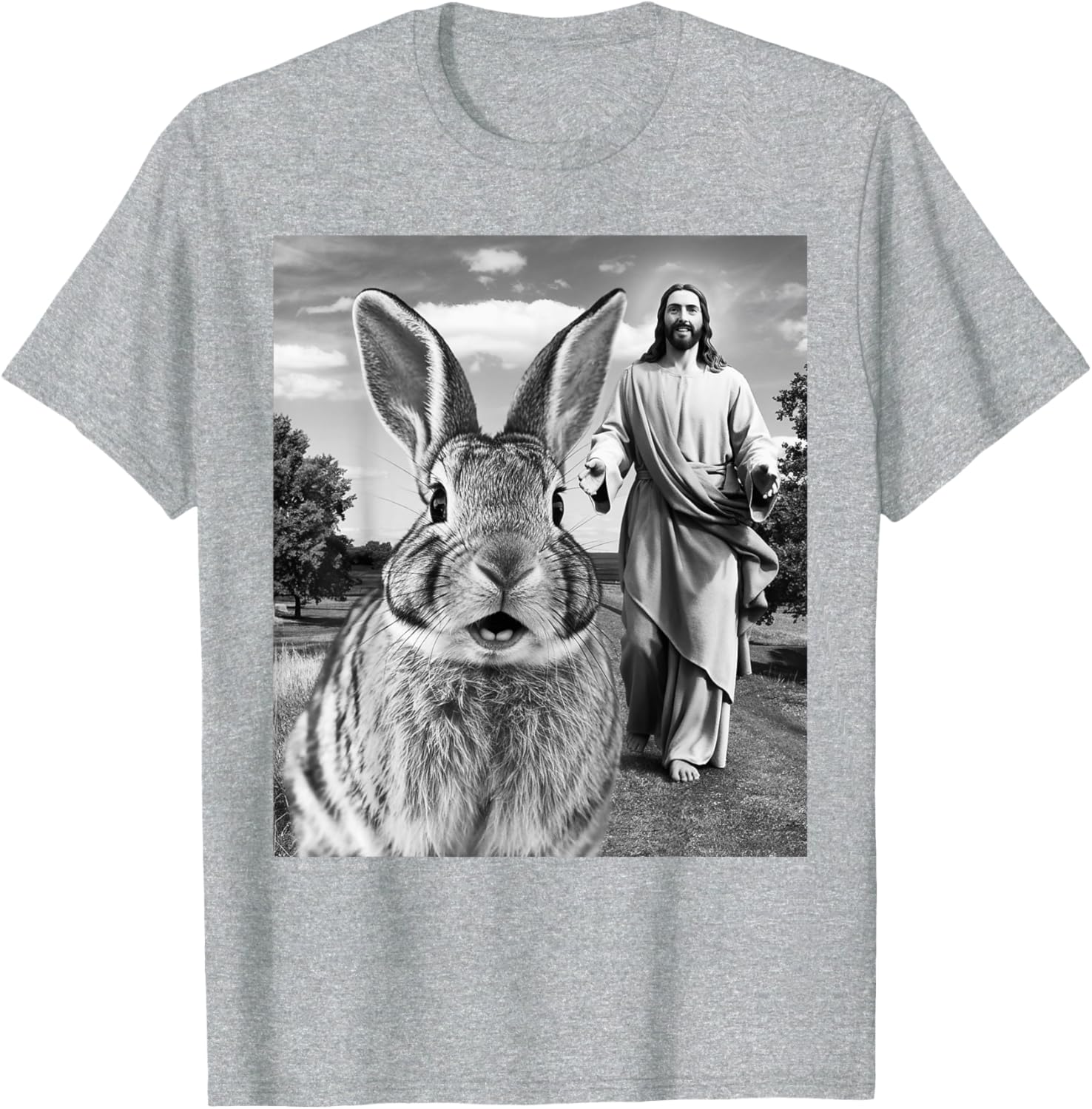Happy Easter Bunny Selfie T-Shirt for Men Women Kids Fun Christian Style - 29