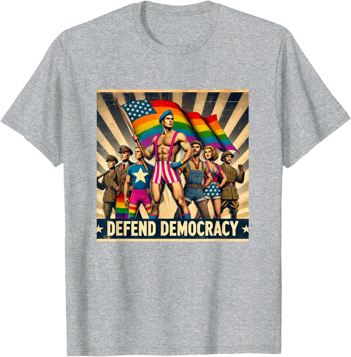 LGBTQ Defend Democracy T-Shirt - Bold Statement Tee for Allies and Activists - 13