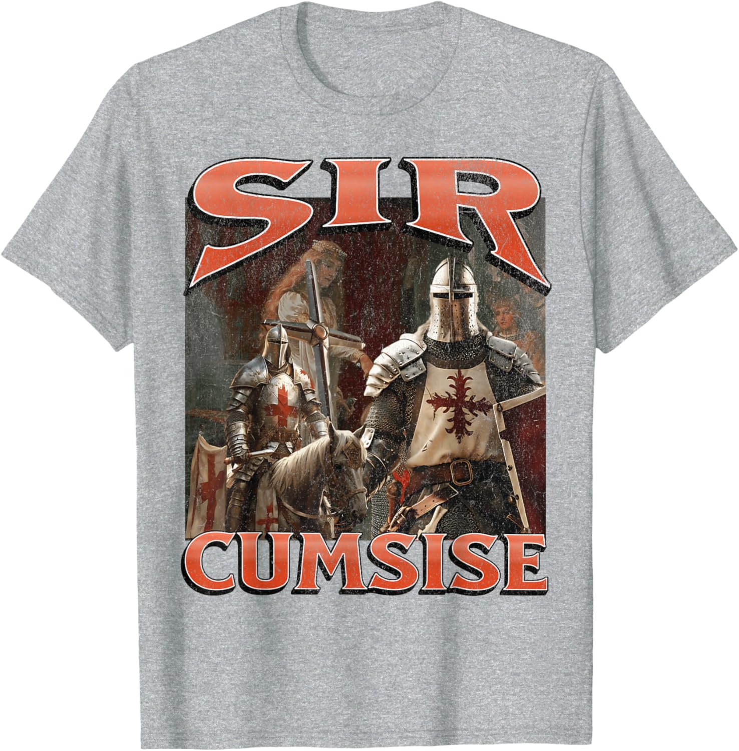 Funny Sir Cumcise Knight Meme Graphic T-Shirt for Unique Style Lovers - 5
